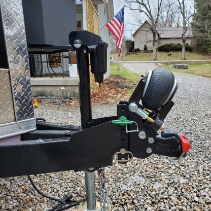 Air Trailer Tongue Mount Coupler Installed with Coupler Lock (Lock Not Included)