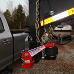 Shocker Gooseneck Surge Hitch Installed On Kaufman Trailer - Square Stem