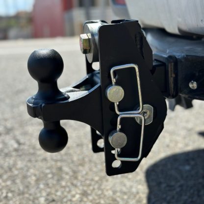 Shocker Impact Max Matte Black Combo Cushion Hitch - Size View