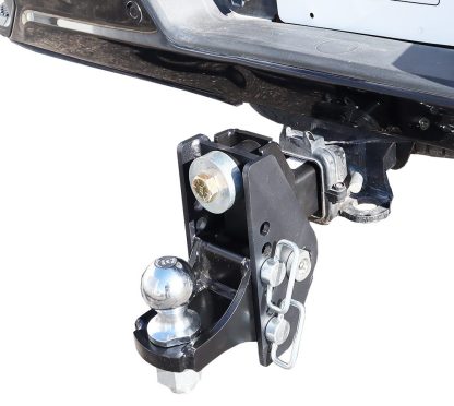 Shocker 20K Impact Max Cushion Hitch Adjustable Ball Mount 4" Rise to 4" Drop