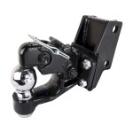 Shocker Combination Pintle Hook w/ Ball & Pintle Mount Plate - Drop Position