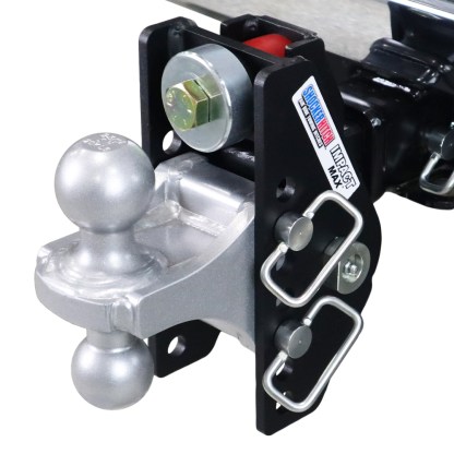 Shocker 20K Impact Max Cushion Bumper Hitch with Silver Combo Ball Mount