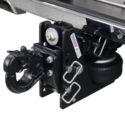 Shocker 20K HD Max Black Air Bumper Hitch with Pintle Hook Mount