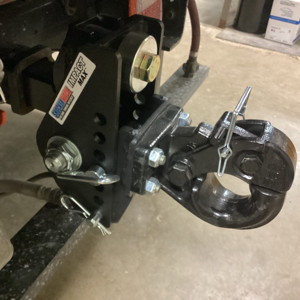 Shocker 20K Impact Max Cushion Pintle Hitch Installed