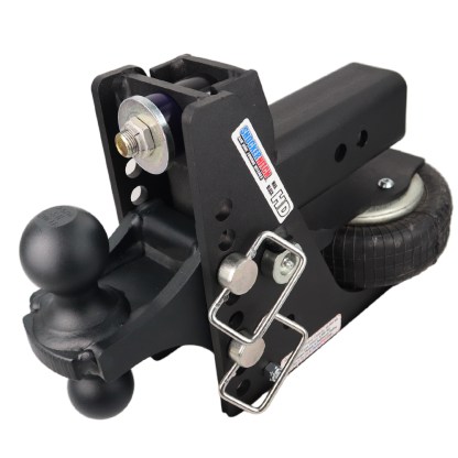 Shocker 20K HD Max Black Air Bumper Hitch 3-inch with Black Combo Ball Mount