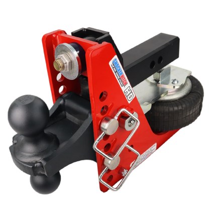 Shocker 20K HD Air Bumper Hitch with Black Combo Ball Mount - 2" Shank