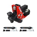 Shocker 20K HD Air Hitch with Black Sway Tab Combo Ball and Dual Sway Control Towing Kit - For 3 Receiver