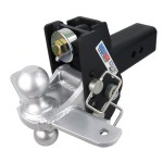 Shocker 20K Impact Max Cushion Bumper Hitch with Silver Combo Sway Ball Mount - 3" Shank