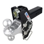 Shocker 20K Impact Max Cushion Hitch with Silver Combo Ball Mount - 2-1/2" Shank