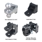 Shocker Hitch Farm Kit Mounts - (Silver Combo Ball, Standard Drawbar, Clevis Pin, Pintle Hook)