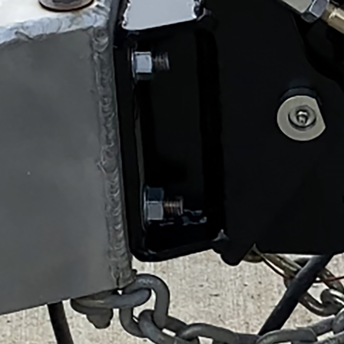 For Trailers with Square Flat Plate Mount with 4-1/2″ square bolt pattern). For Trailers with 4 Bolt Flat Plate, The Size & Length of Bolts Needed Vary By Trailer. Generally 5/8″ diameter by 4″ long