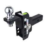 Mini Shocker Cushion Hitch with 2" Ball Mount Raised Position - 2,000 lbs GTW