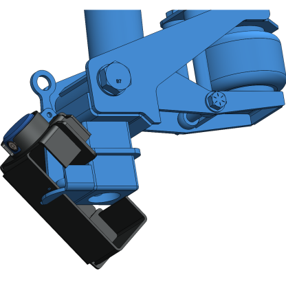 Shocker Gooseneck Coupler Lock - Drawing - Showing Movement - Side View