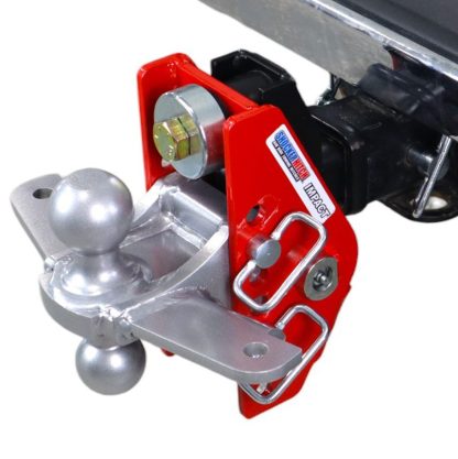 Shocker 12K Impact Cushion Hitch with Silver Combo Ball Mount with Sway Tabs