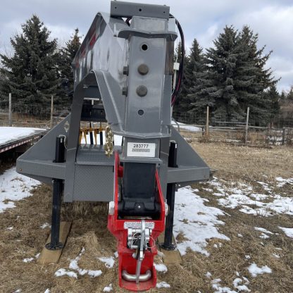 Front View of Shocker 40K Gooseneck Surge Air Hitch with 3" Ball Coupler - 4.5" Square for Diamond C Telescoupler with Bolted Stem Pattern