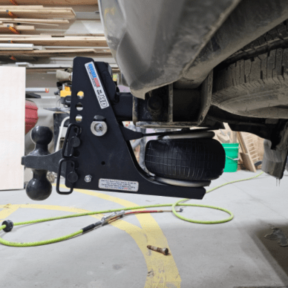 Shocker HD Max Black Combo Air Bumper Hitch Installed Side View