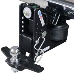 Shocker 12K Max Black Air Bumper Hitch with Drop Ball Mount with Sway Tabs