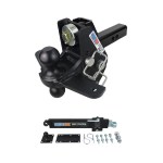 Shocker 20K Impact Max Cushion Hitch with Black Sway Tab Combo Ball and Sway Control Towing Kit - For 2 Receiver