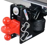 Shocker 12K Max Black Air Bumper Hitch with Red Combo Ball Mount