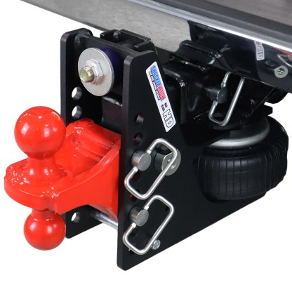 Shcoker Hitch 20K Max Black Air Bumper Hitch with Red Combo Ball Mount