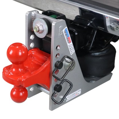 Shocker Streamline 10K aluminum Air Bumper Hitch with Red Combo Ball Mount