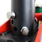 Shocker Multi-Fit Gooseneck Surge Air Hitch - with King Pin Stem Pin and Set Bolt Close Up