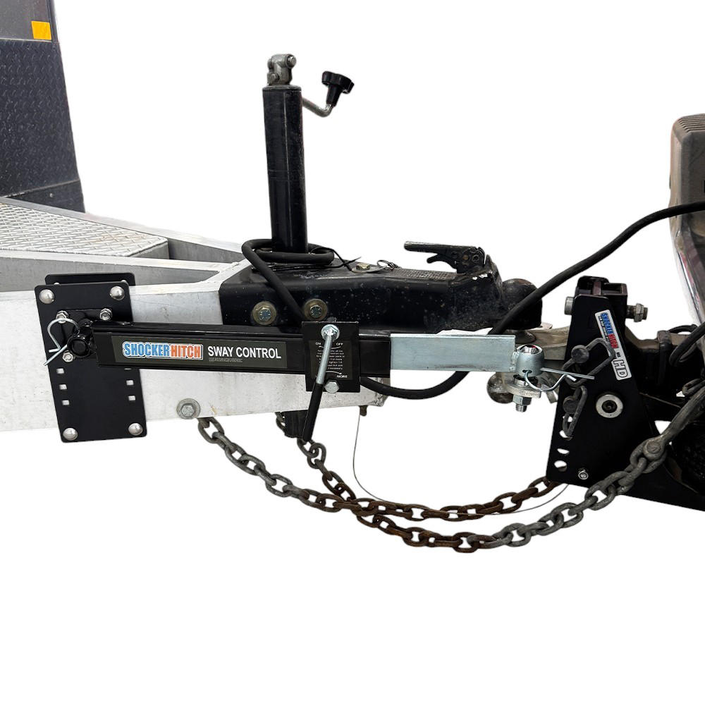 Shocker Clamp on Trailer Frame Mount Bracket Kit for Sway Control Friction Arm Bar Installed