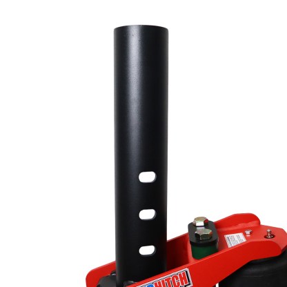 Shocker Gooseneck Air Hitch Shift Lock Coupler for 2-5/16" Ball Stem Round Stem Angled Pin holes