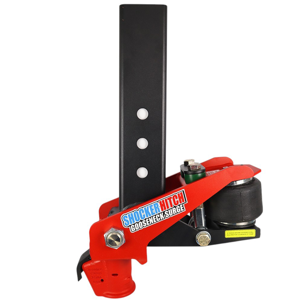 Shocker Gooseneck Surge Air Hitch Demco EZ Latch Coupler 4-1/2" Square Stem