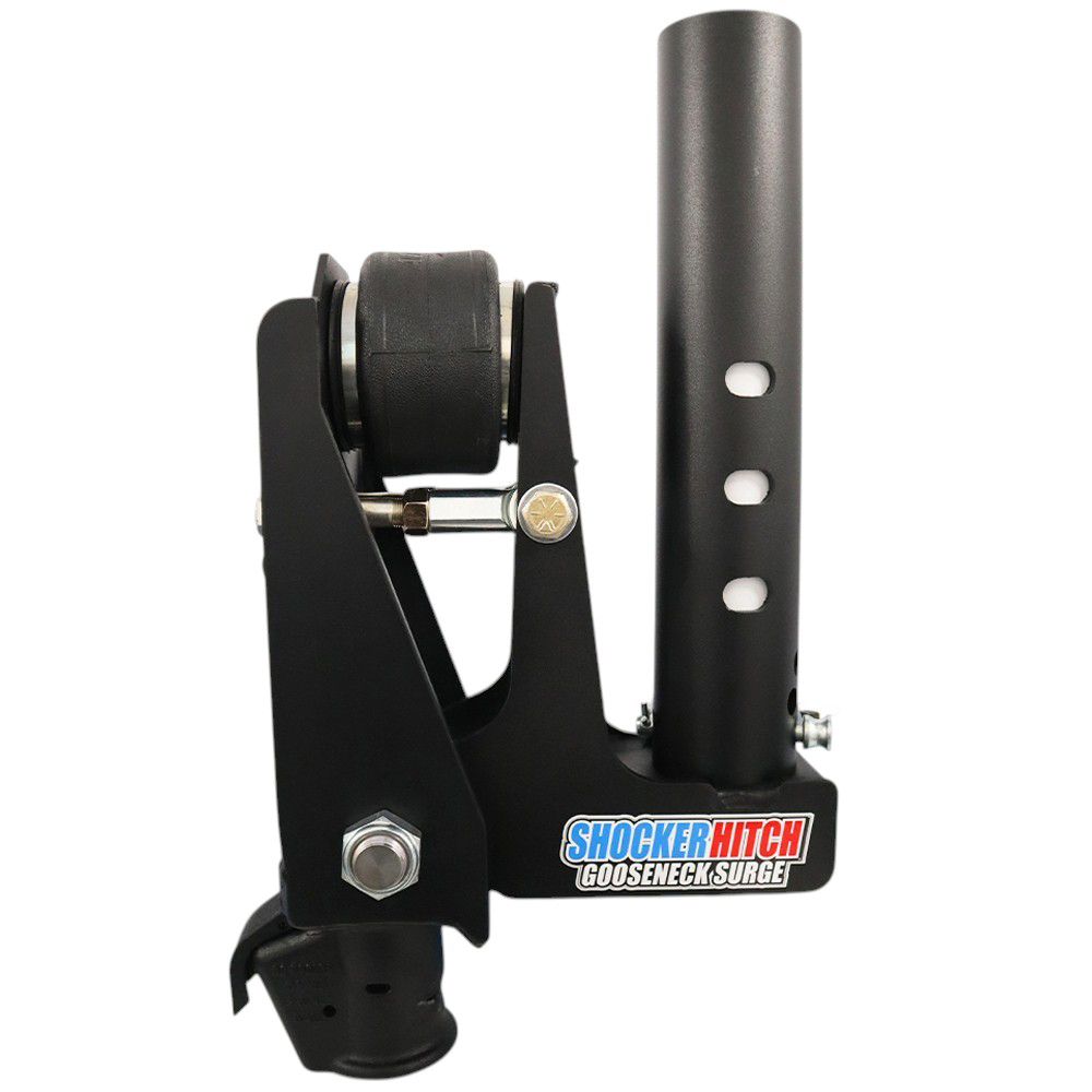 Shocker Multi-Fit Gooseneck Air Hitch & 9" Extender Demco Coupler - Round Stem