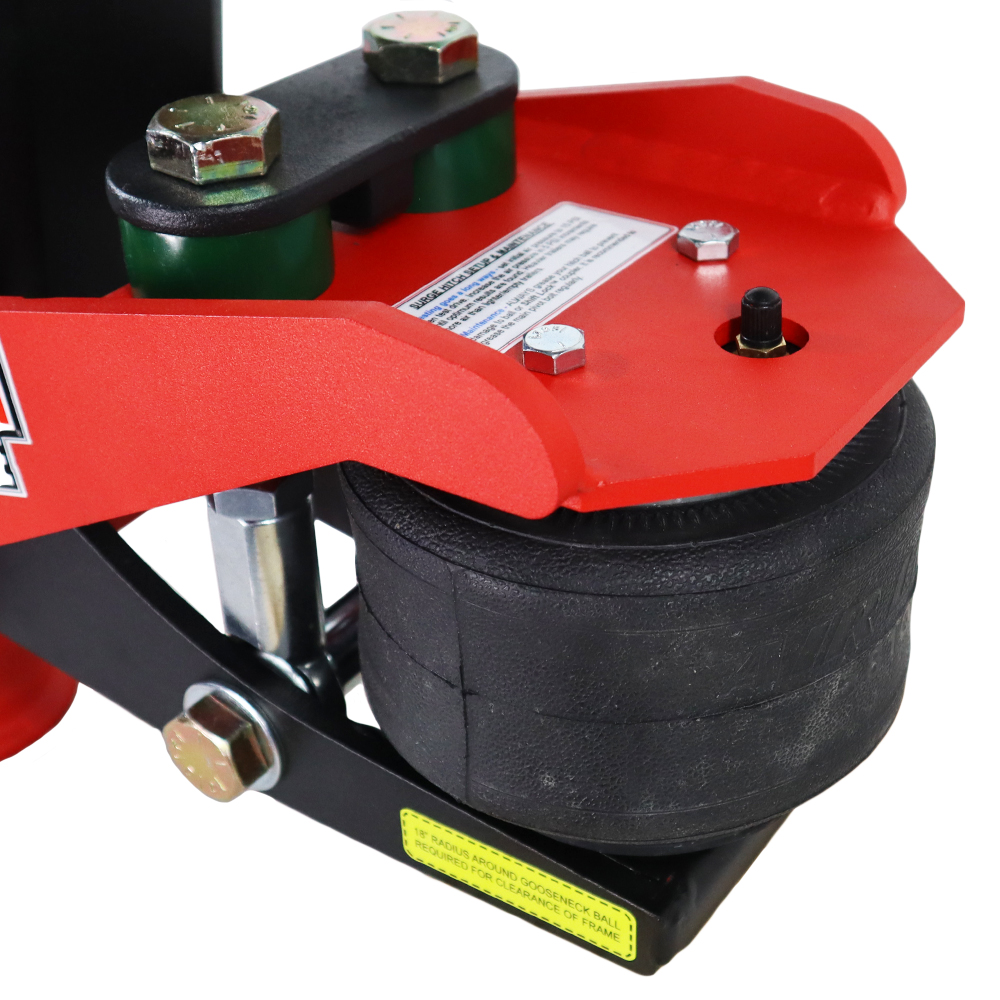 Shocker Multi-Fit Square Gooseneck Surge Air Hitch Demco EZ-Latch Coupler for 2-5/16" Ball Air Bag Bump Cushions