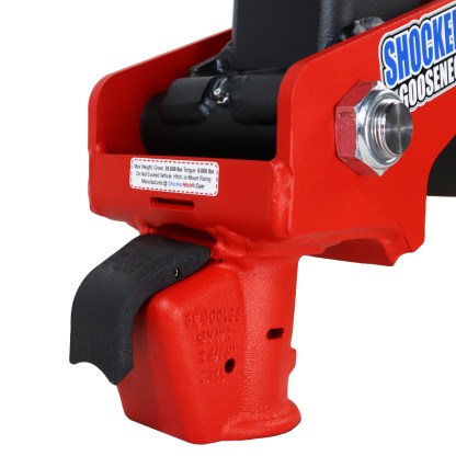 Shocker Multi Fit Square Gooseneck Surge Air Hitch Demco EZ Latch Coupler for 2-5/16" Ball Coupler Up Close