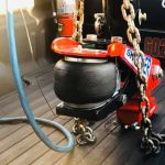 Air spring bag on gooseneck