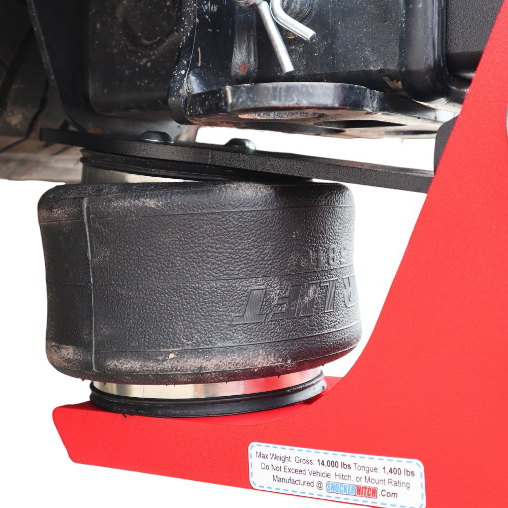 Built in Air Ride Absorbs Bumps, Tugs & Jerks - 14K Air Hitch - Fully Adjustable
