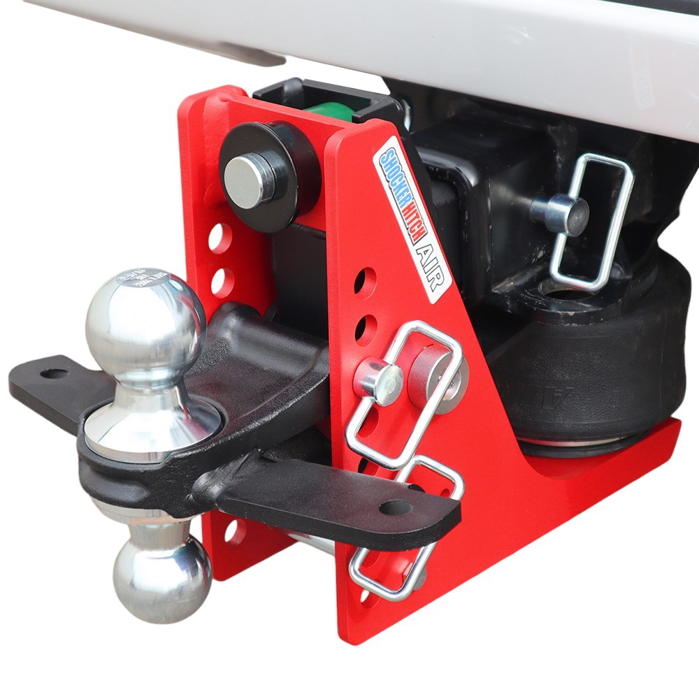 14K Air Hitch & Chrome Sway Tab Combo Ball Installed