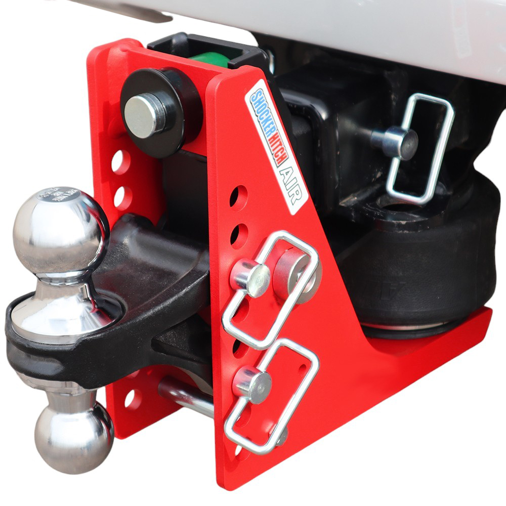 Shocker 14K Air Bumper Hitch with Chrome Combo Ball Mount - Installed