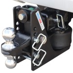 Shocker 14K Max Black Air Bumper Hitch with Chrome Combo Ball Mount - Installed