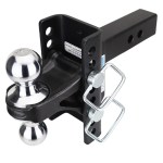 Shocker XR Channel Drop Hitch - Chrome Combo Balls - Fits 2" Receiver - 8 Hole Frame