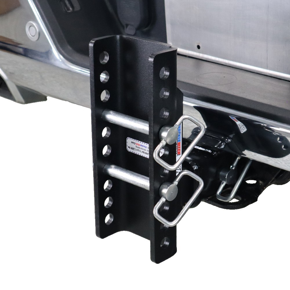 Shocker XR Drop Hitch Flipped Up Installed - 10 Hole Frame
