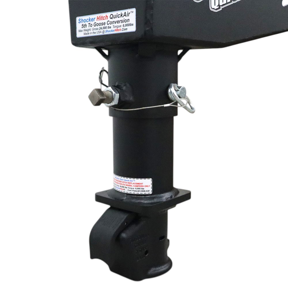 Shocker 5th Wheel to Gooseneck Conversion Kit with Demco EZ Latch Coupler - Connection - Lippert Pin Box