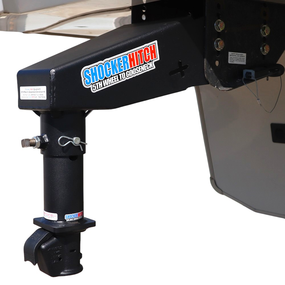 Shocker Quick Air 5th Wheel to Gooseneck Conversion Kit with Demco EZ Latch Coupler (no chain kit)