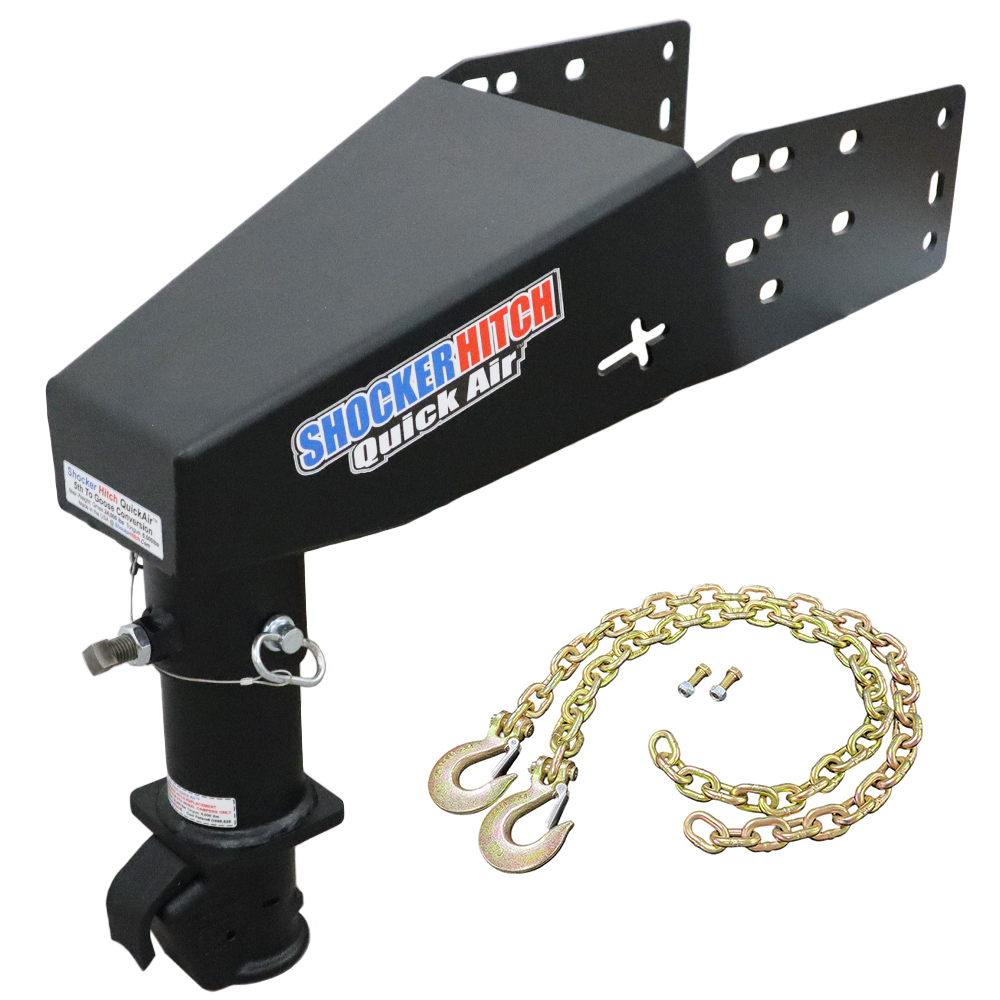 Shocker 5th Wheel to Gooseneck Conversion Kit with Demco EZ Latch Coupler (with chain kit)