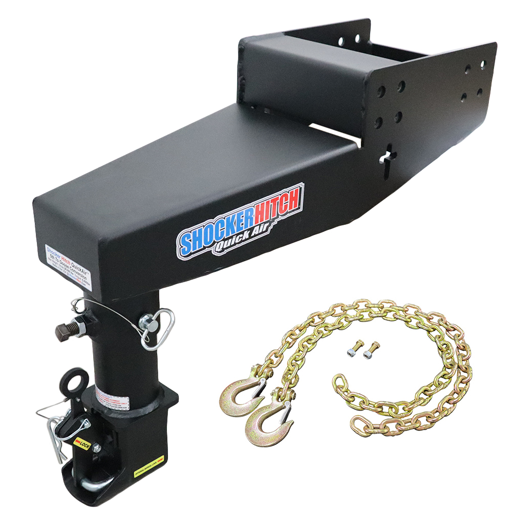 Shocker 5th Wheel to Gooseneck Conversion Kit with Shift Lock Coupler (with chain kit) - Turning Point Pin Box