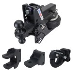HD Max Black Air Hitch & Farm Mount Kit - Black Combo Ball, Pintle, Drawbar & Clevis