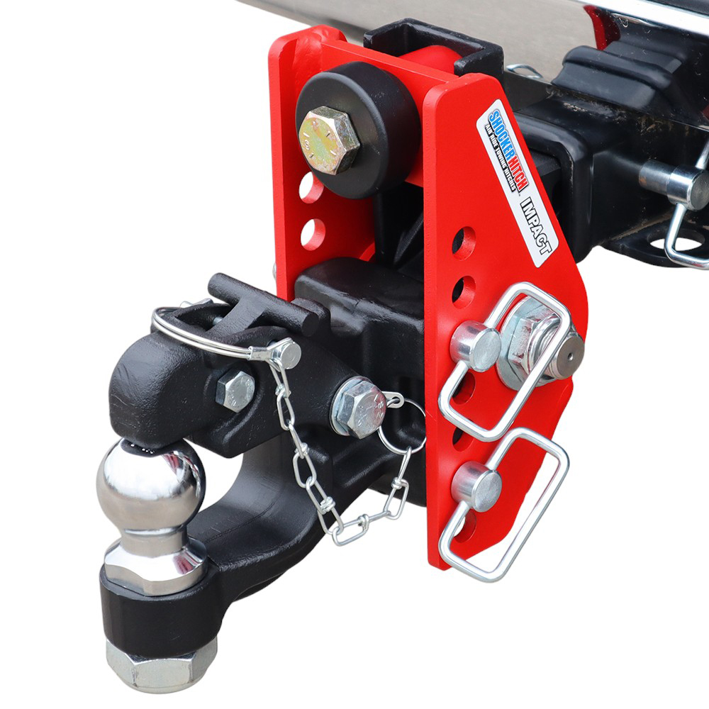 14K Impact Dual Cushion Receiver Hitch w/ 8-Ton Pintle Hook & 2" Ball Channel Style