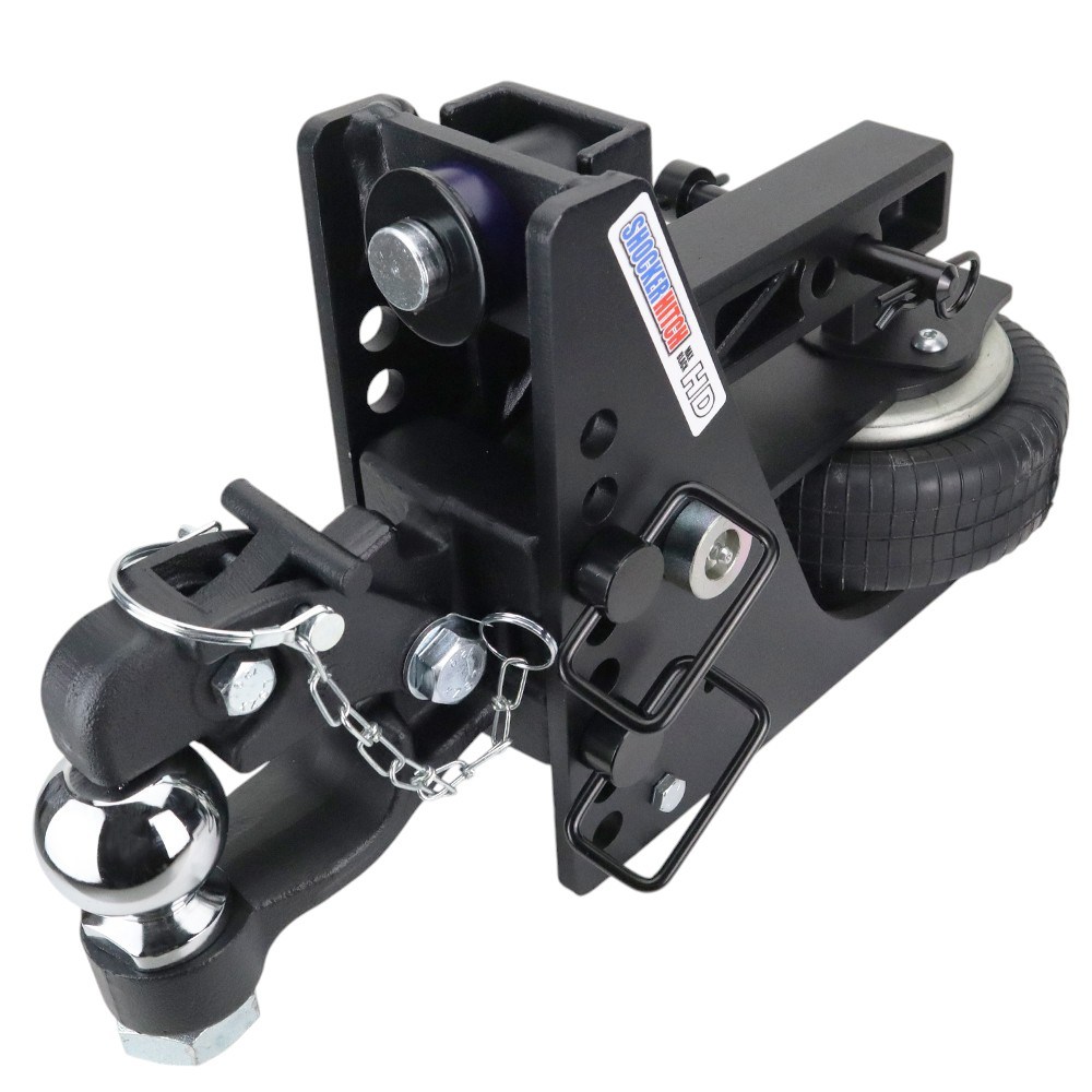 20K HD Max Black Air Hitch & 8-Ton Channel Pintle w/ 2-5/16" Ball - 2" Receiver