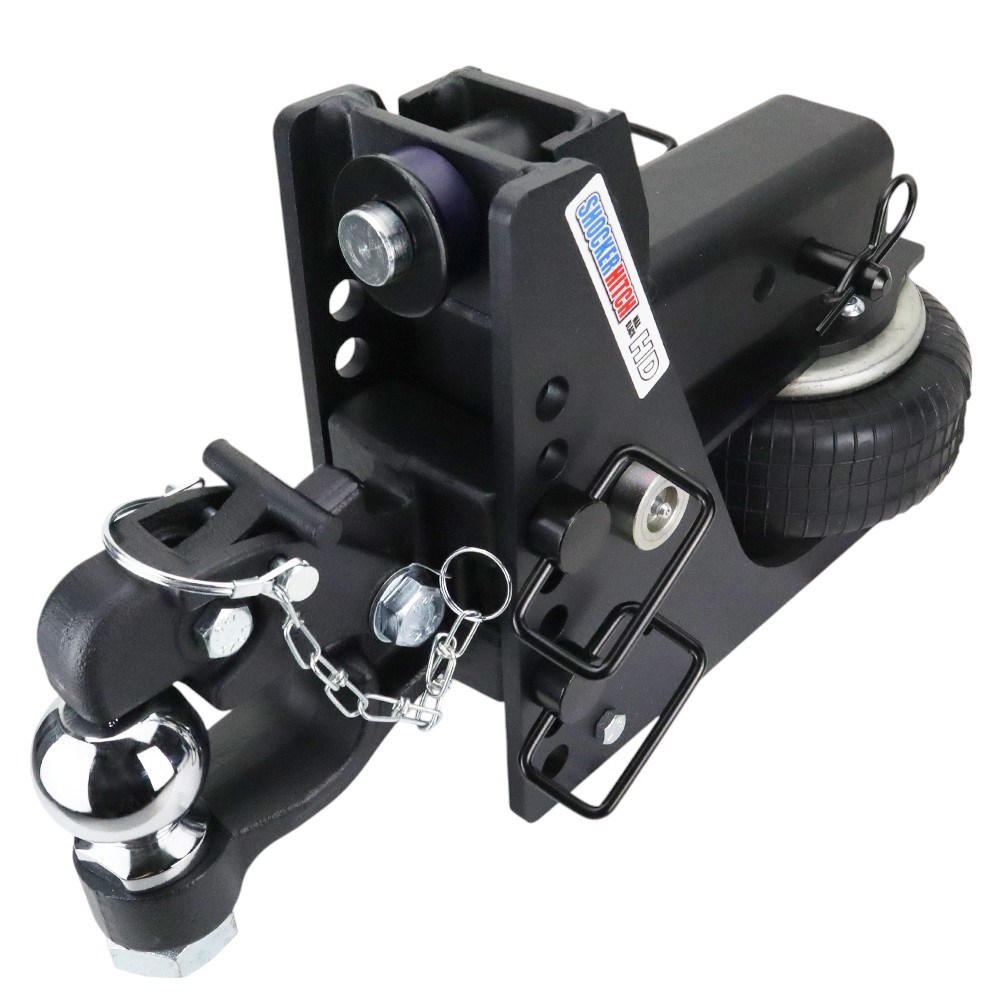 20K HD Max Black Air Hitch & 8-Ton Channel Pintle w/ 2-5/16" Ball - 3" Receiver