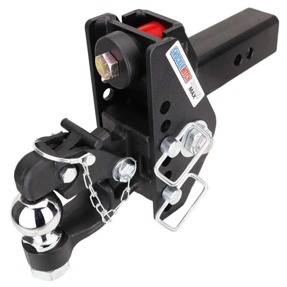 20K Impact Max Dual Cushion Hitch w/ 8-Ton Pintle Hook & 2-5/16" Ball Channel Style - For 2-1/2" Receiver