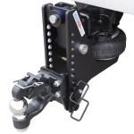 20K Super Drop Max Black Air Hitch & Channel 8-Ton Pintle & 2-5/16" Ball