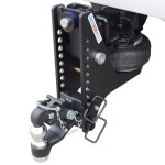 20K Super Drop Max Black Air Hitch & Channel 8-Ton Pintle & 2" Ball Installed